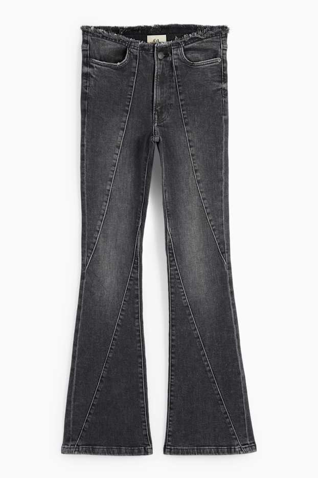 Femmes - Flared jean - mid waist - LYCRA® - gris chiné