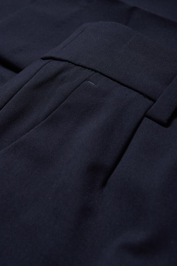 Femmes - Pantalon de bureau - high waist - wide leg - bleu foncé