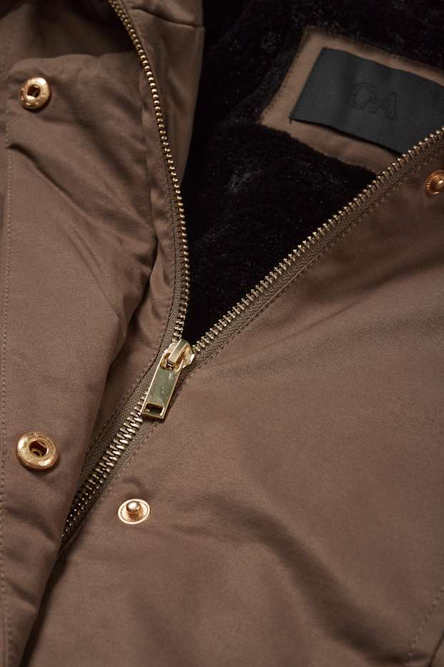 Femmes - Parka à capuche - marron clair