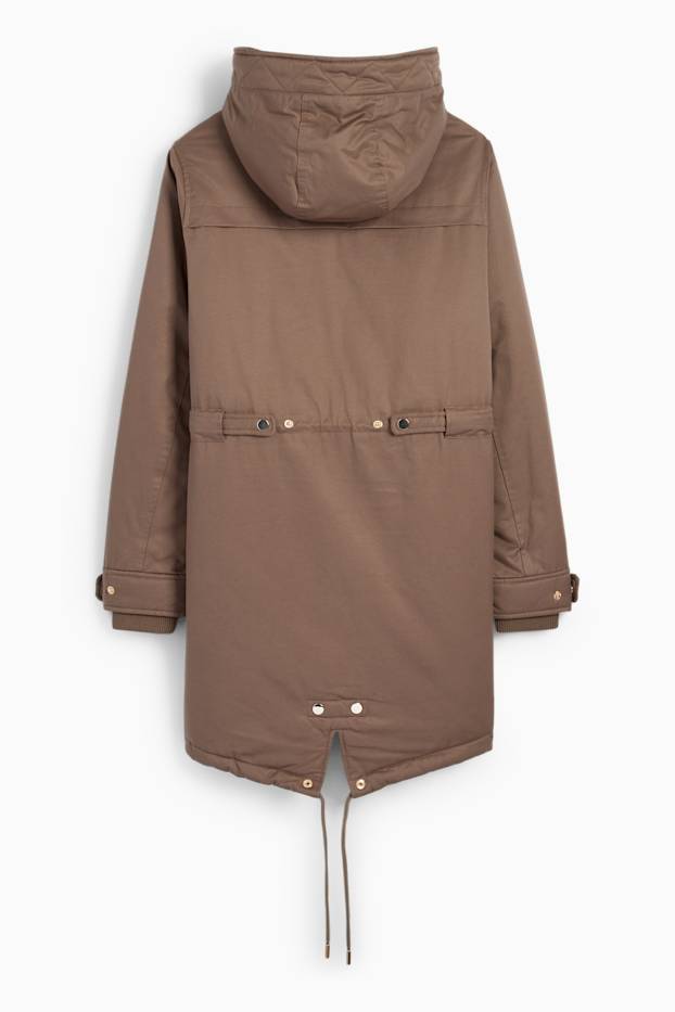 Femmes - Parka à capuche - marron clair