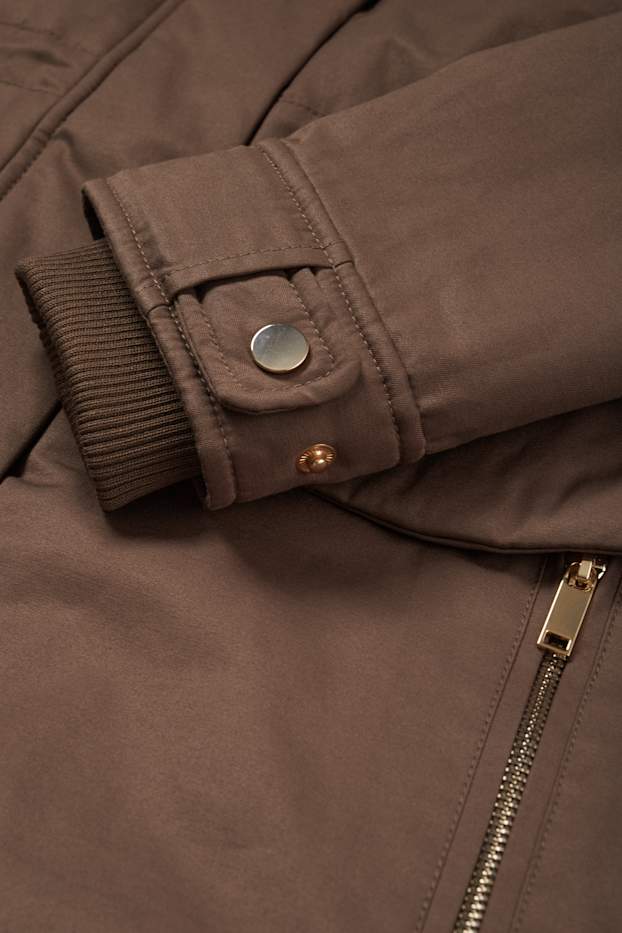 Femmes - Parka à capuche - marron clair