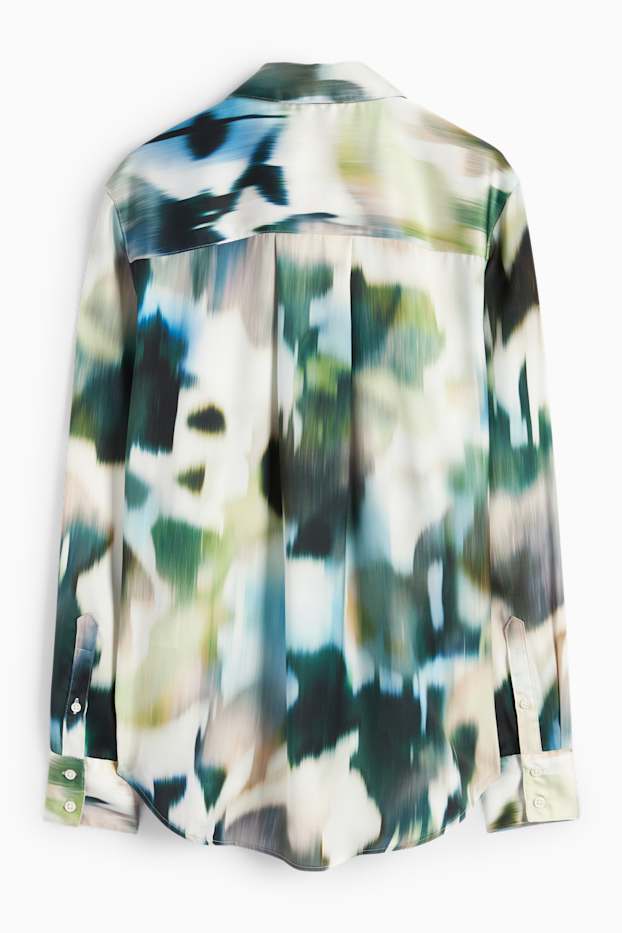 Women - Satin blouse - patterned - multicoloured