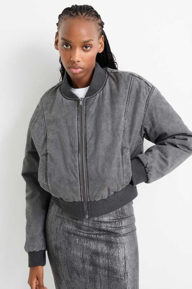 Women - Bomber jacket - gray