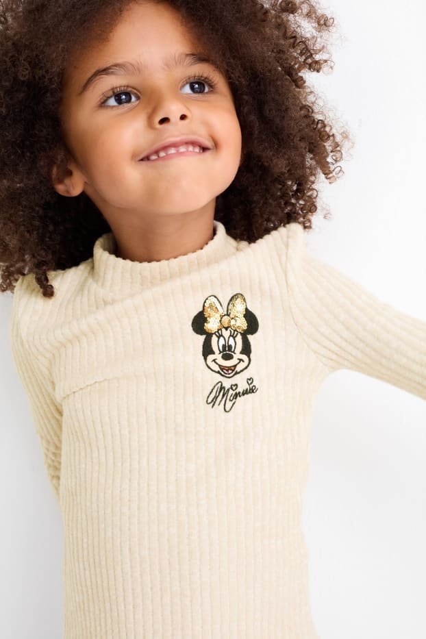 Bambine - Minnie - maglia a maniche lunghe - beige chiaro