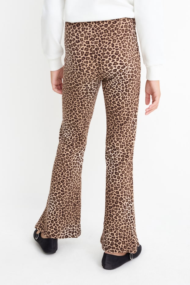 Enfants filles - Lot de 2 - flared leggings - à motif - beige