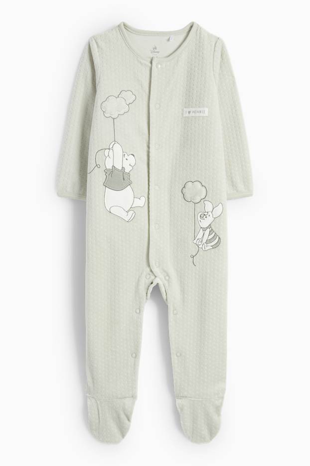 Unisexe - Winnie l’ourson - pyjama bébé - vert menthe
