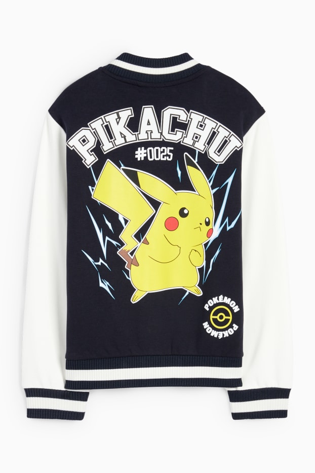 Bambini - Pokémon - giacca stile college - blu scuro