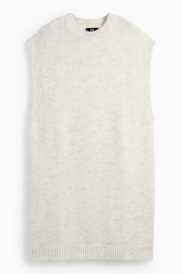 Femmes - Robe en maille - beige clair