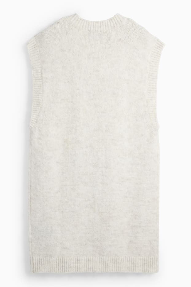 Femmes - Robe en maille - beige clair