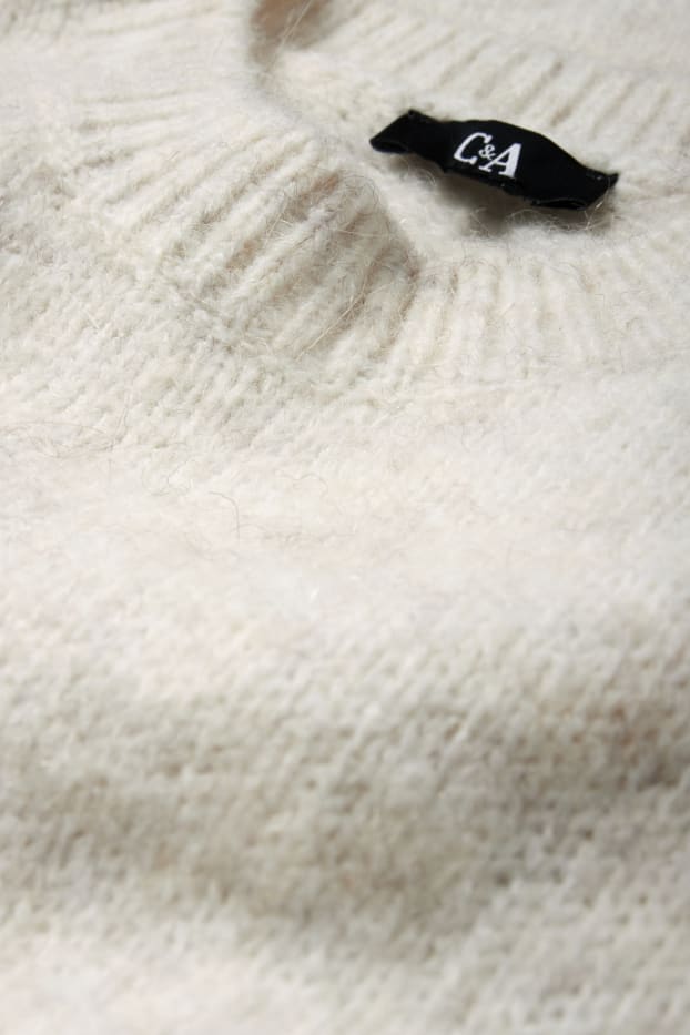 Femmes - Robe en maille - beige clair