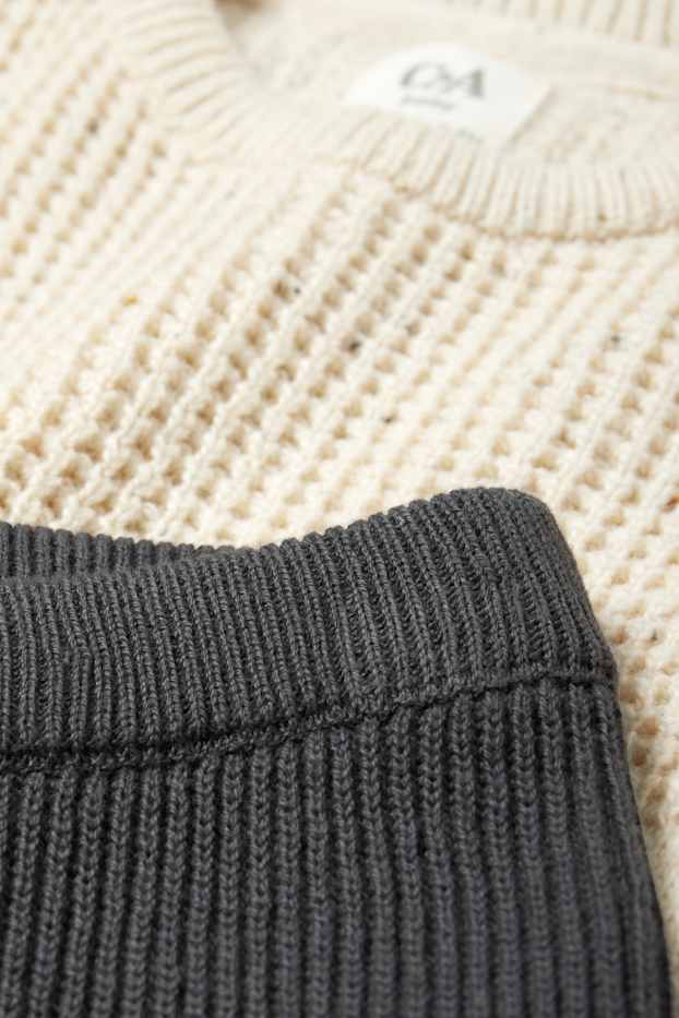 Bébés garçons - Combinaison bébé - 3 pièces - gris / beige
