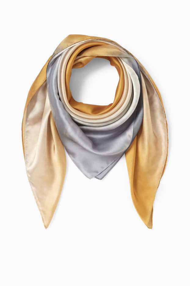 Dames - Sjaaltje - met patroon - donker rose
