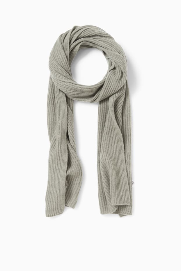 Femmes - Écharpe en maille de cachemire - vert menthe