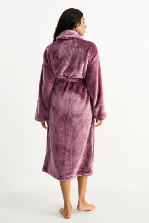 Damen - Bademantel - violett