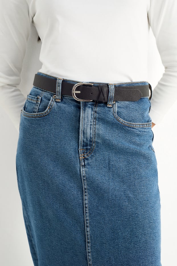 Dames - Riem - imitatieleer - zwart