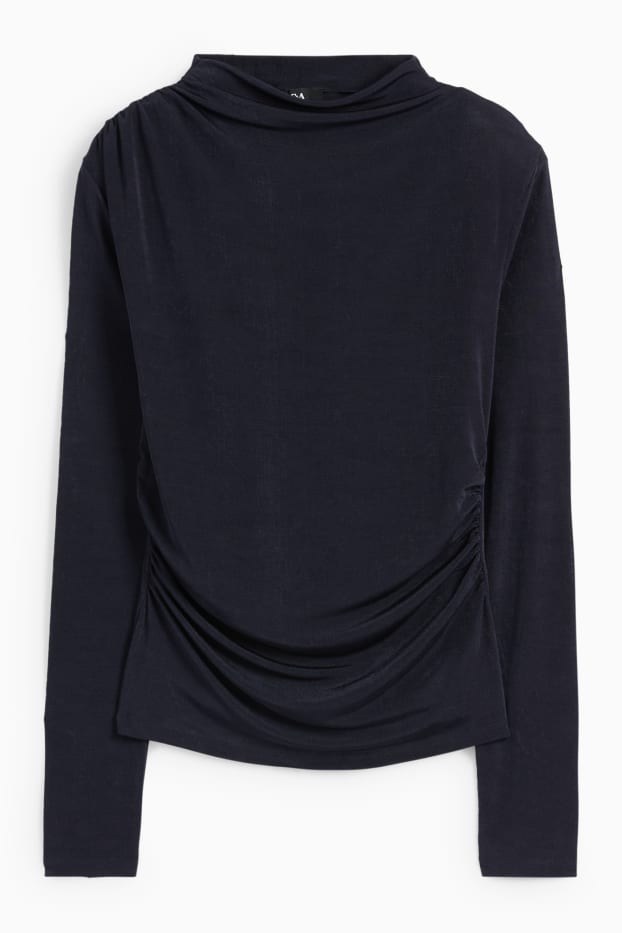 Mujer - Camiseta de manga larga - azul oscuro