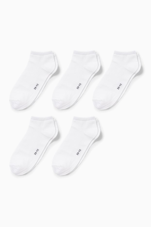 Femmes - Lot de 5 paires - socquettes de sport - blanc