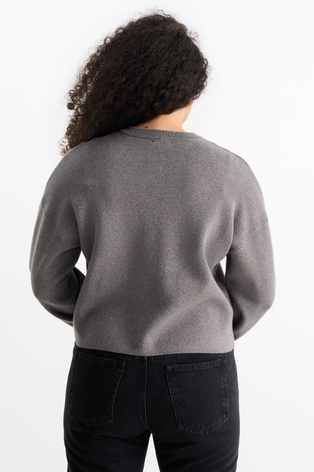 Femmes - Gilet en maille - gris foncé