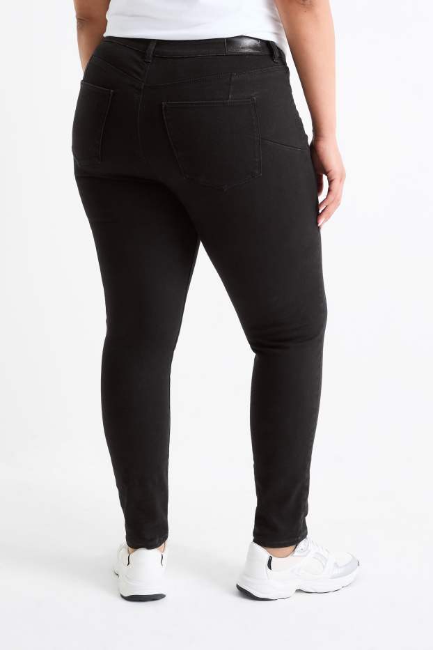Damen - Skinny Jeans - Mid Waist - Shaping-Jeans - LYCRA® - schwarz