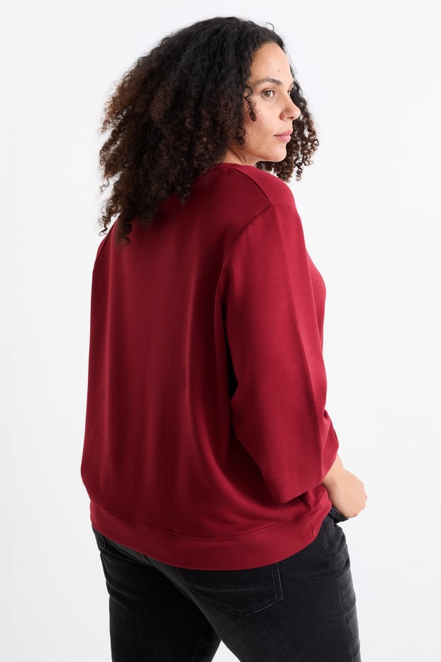 Femmes - Sweat - rouge foncé