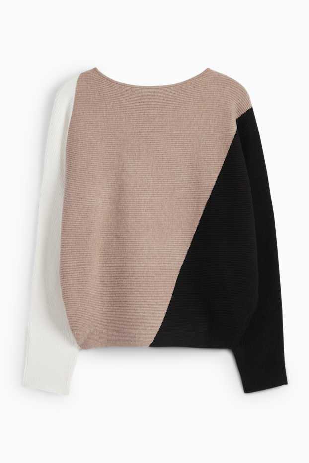 Dona - Jersei - de canalé - marró clar