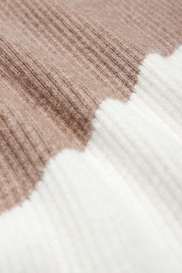 Dona - Jersei - de canalé - marró clar