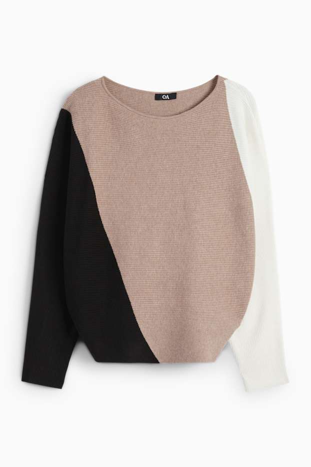 Dona - Jersei - de canalé - marró clar