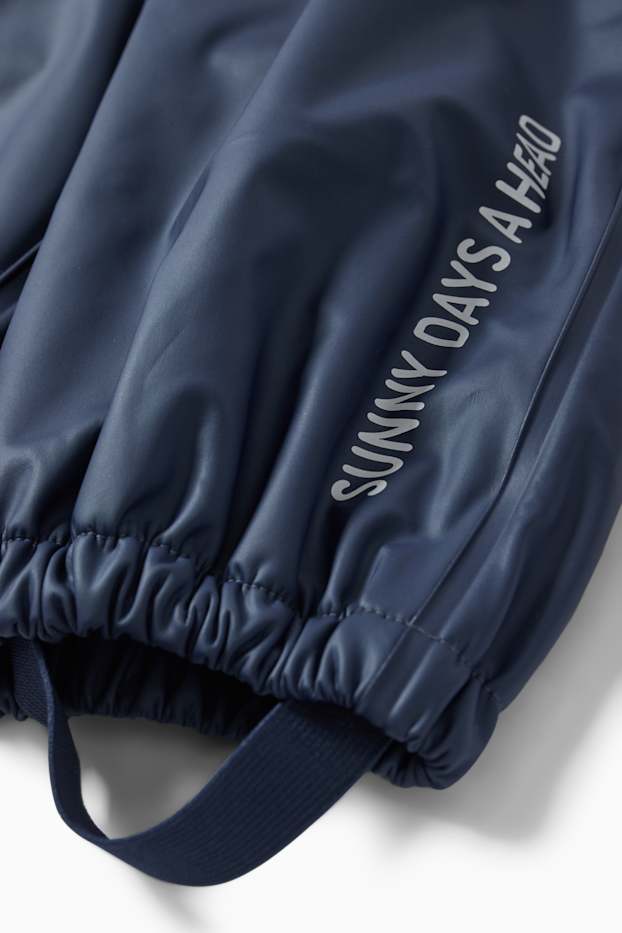 Neonati - Pantaloni impermeabili per neonati - blu scuro
