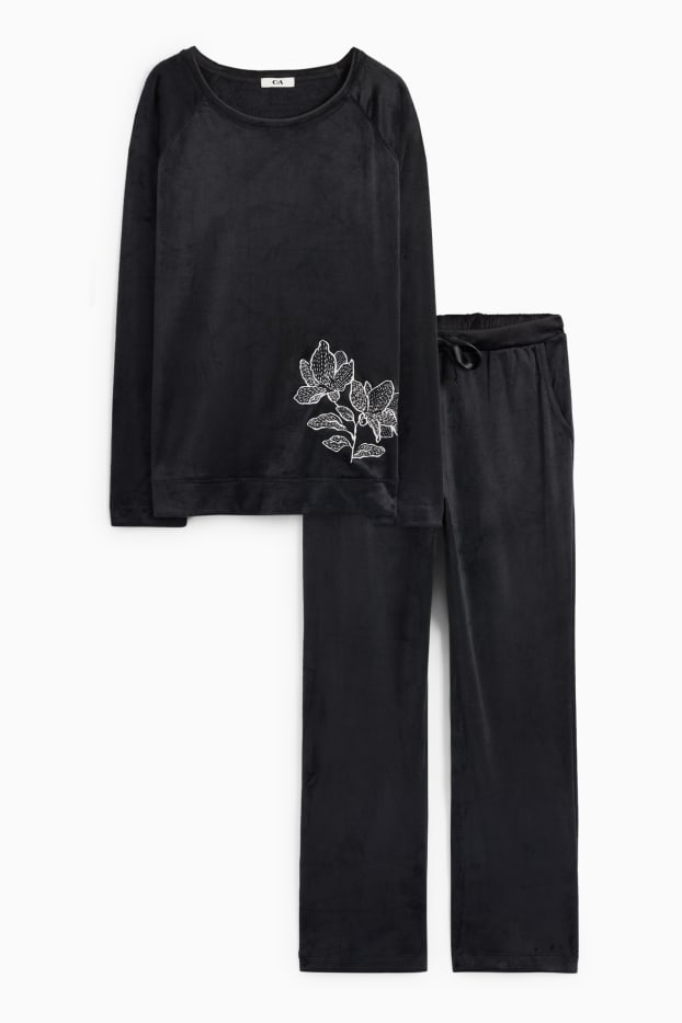 Femei - Pijama de iarnă - negru