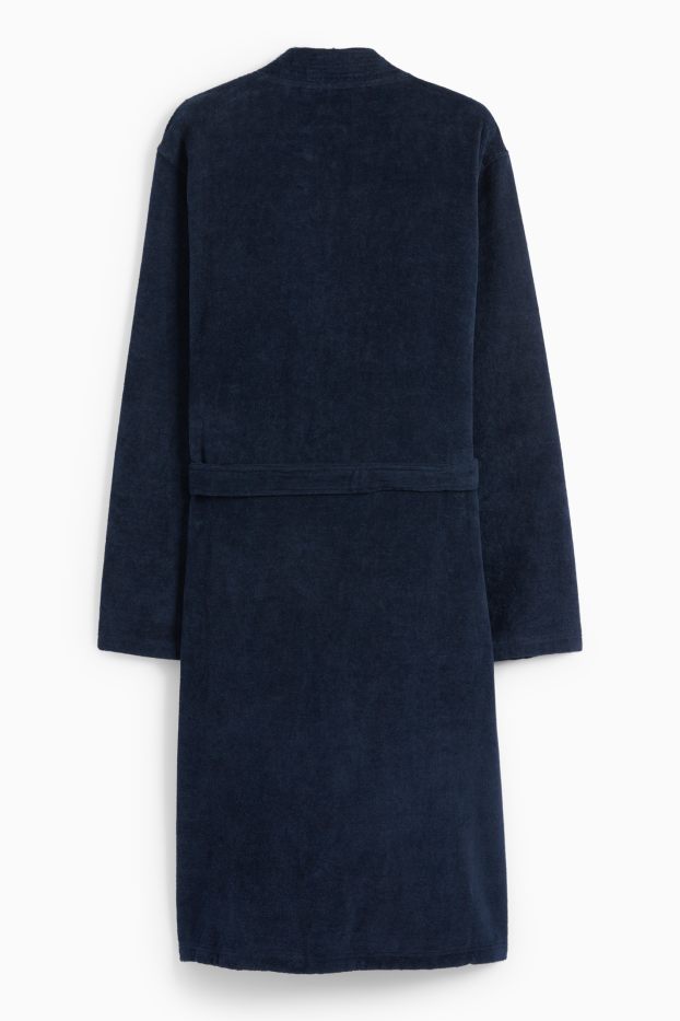 Men - Terry cloth bathrobe - dark blue