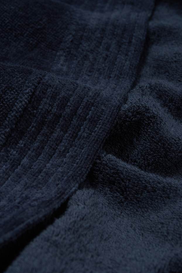 Men - Terry cloth bathrobe - dark blue