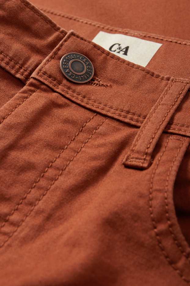 Hommes - Pantalon - regular fit - marron