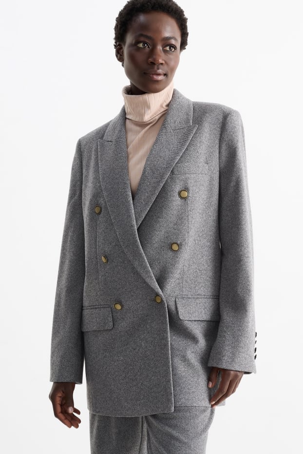 Dona - Longblazer oversized - estampat - gris