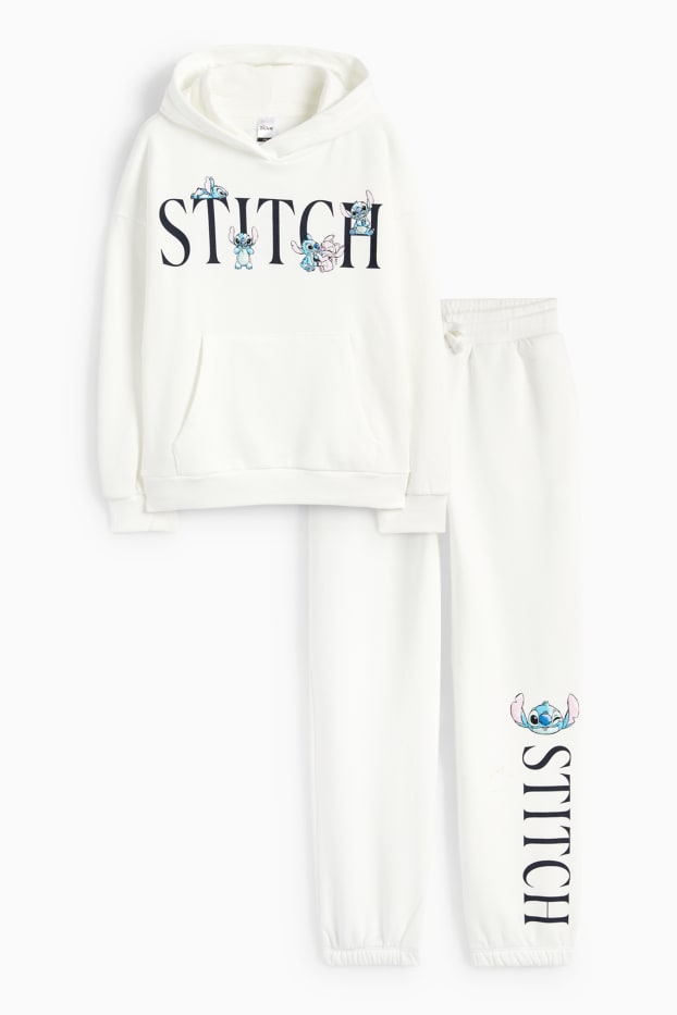Copii - Fete - Lilo & Stitch - set - hanorac și pantaloni de trening - 2 piese - alb