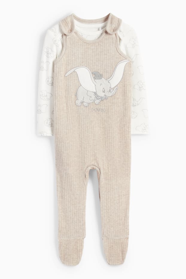 Unisex - Dumbo - pijama d’una peça - 2 peces - blanc/beix
