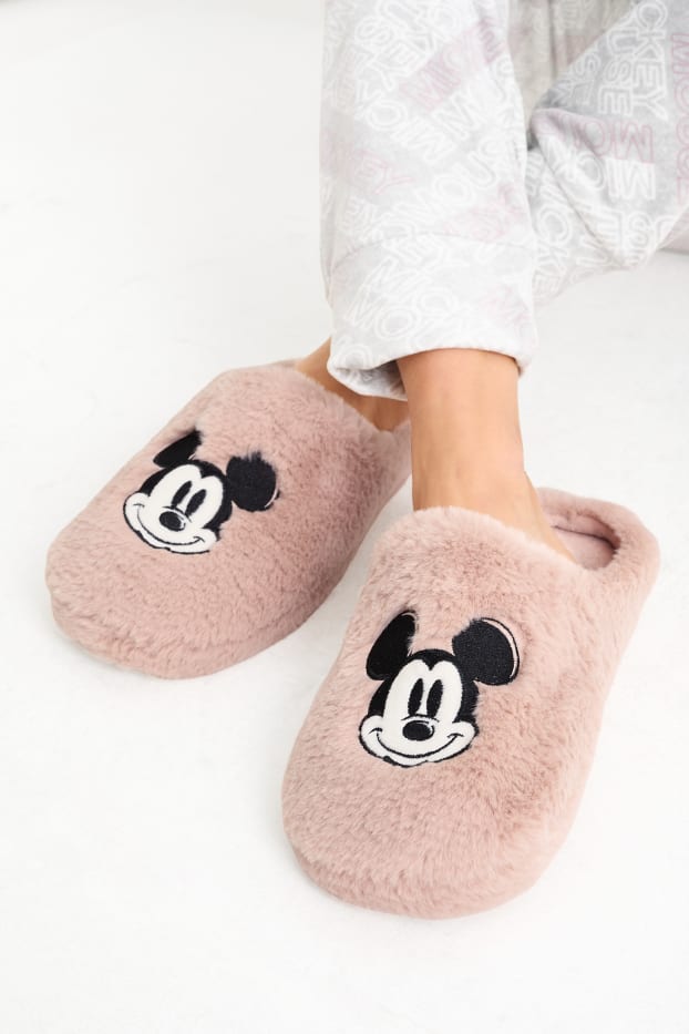 Femmes - Chaussons - Mickey Mouse - rose
