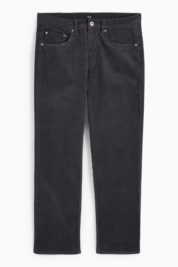 Herren - Cordhose - Regular Fit - dunkelgrau