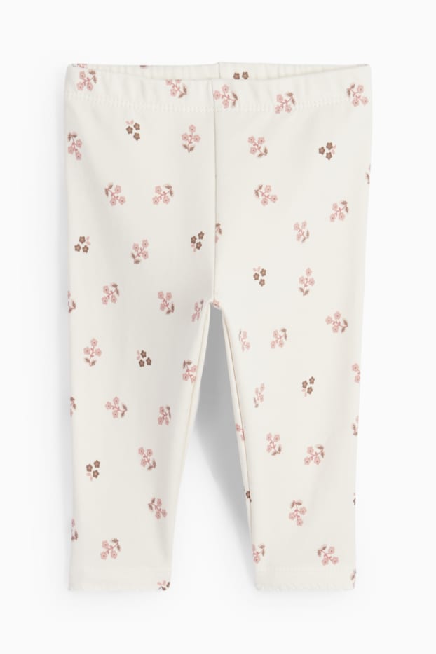 Bébés filles - Petites fleurs - ensemble bébé - 3 pièces - marron foncé