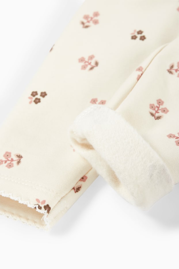 Bébés filles - Petites fleurs - ensemble bébé - 3 pièces - marron foncé