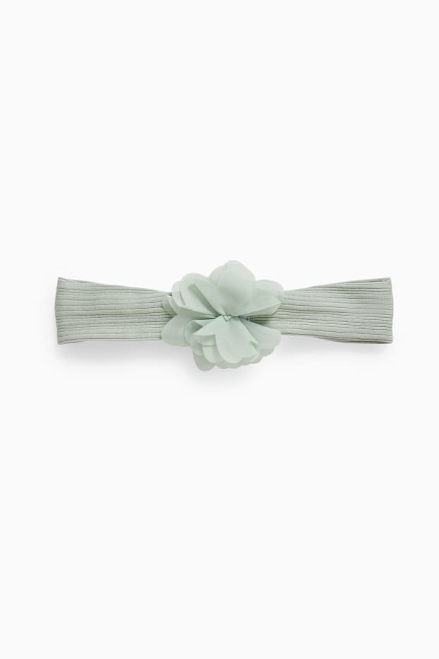 Baby Mädchen - Blümchen - Baby-Outfit - 3 teilig - cremeweiss