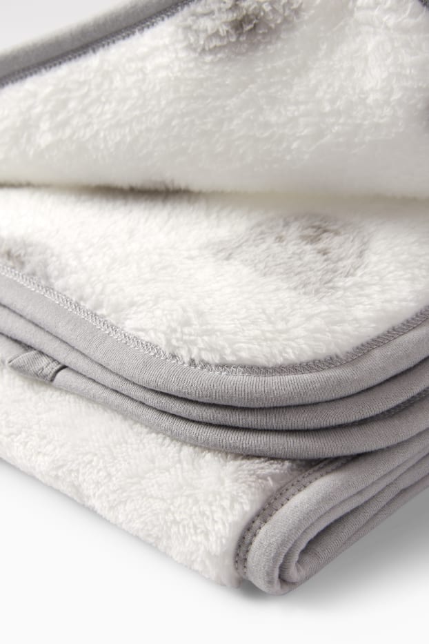 Baby Boys - Teddy bear - baby blanket - 100 x 85 cm - white