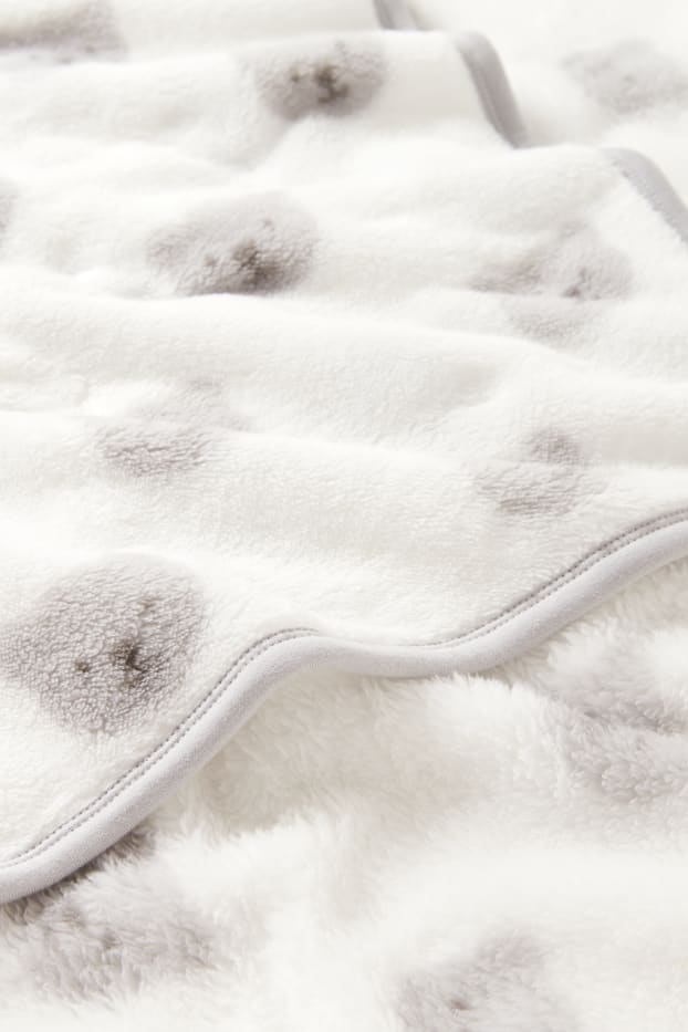 Baby Boys - Teddy bear - baby blanket - 100 x 85 cm - white