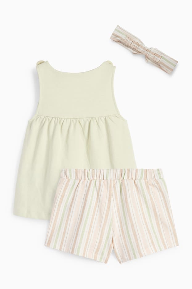 Baby: meisjes - Baby-outfit - 3-delig - mintgroen