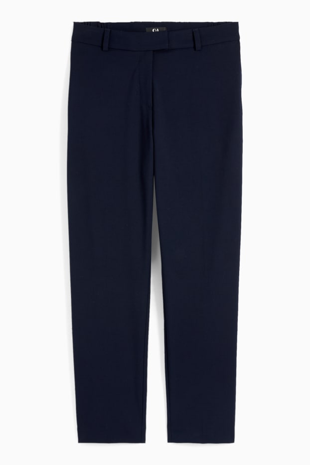 Dames - Business-broek - mid waist - slim fit - donkerblauw