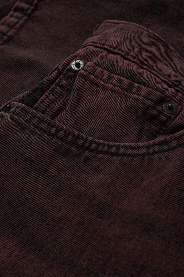 Uomo - Relaxed jeans - rosso scuro