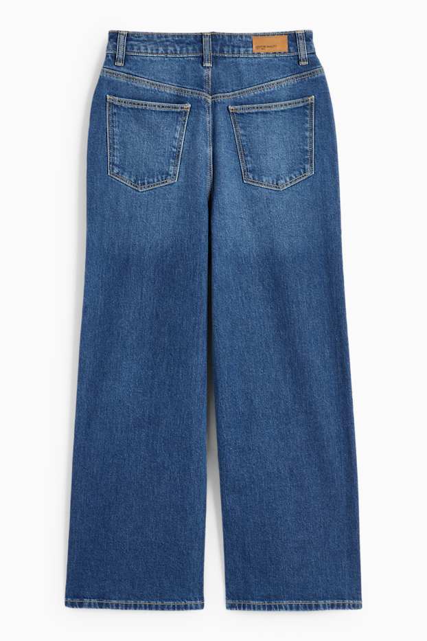 Kinder Mädchen - Herz - Wide Leg Jeans - jeansblau