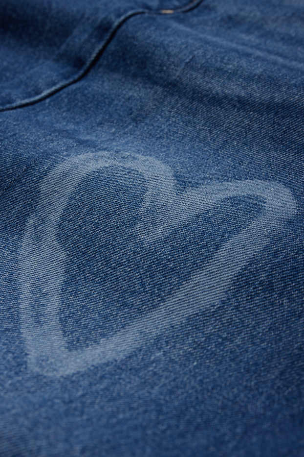 Kinder Mädchen - Herz - Wide Leg Jeans - jeansblau