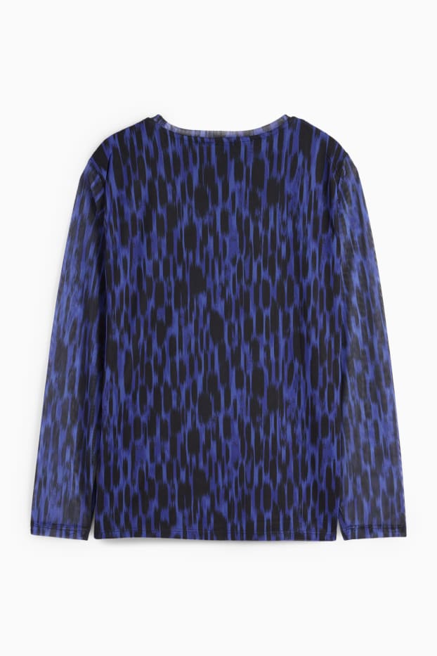 Women - Long sleeve top - patterned - purple