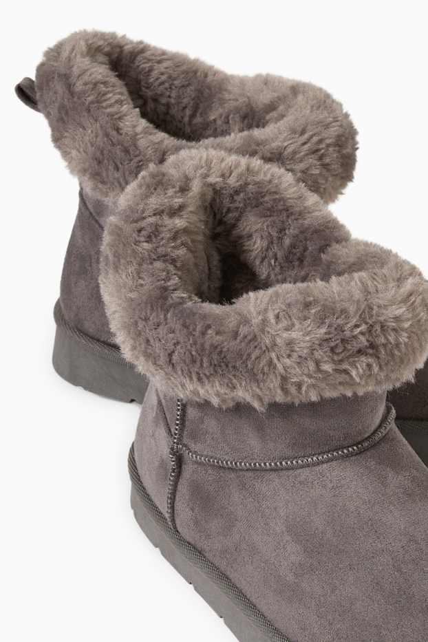 Dona - Botins - pell girada sintètica - gris fosc