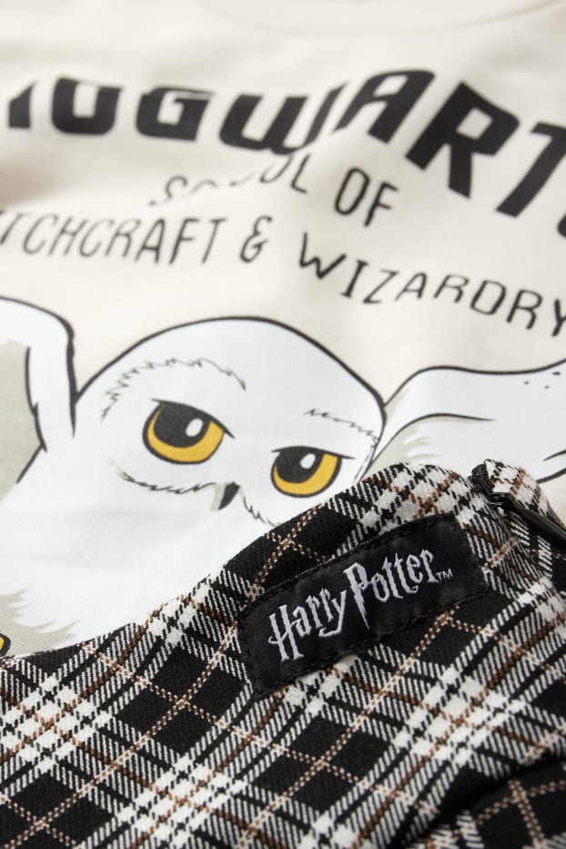 Enfants filles - Harry Potter - ensemble - sweat et jupe plissée - 2 pièces - crème